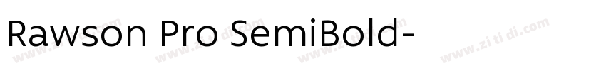 Rawson Pro SemiBold字体转换